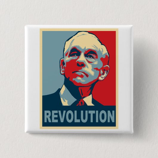 Ron Paul Revolution Vierkante Button 5,1 Cm (Voorkant)