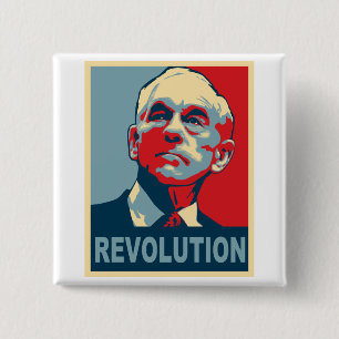 Ron Paul Revolution Vierkante Button 5,1 Cm