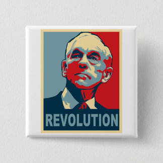 Ron Paul Revolution Vierkante Button 5,1 Cm