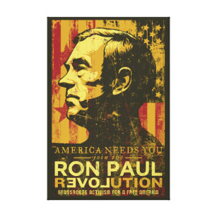 Ron Paul Revolution Wrapped Canvas