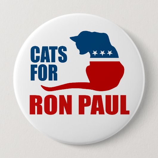 RON PAUL RONDE BUTTON 4,0 CM (Voorkant)