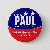 Ron Paul Ronde Button 5,7 Cm (Voorkant)