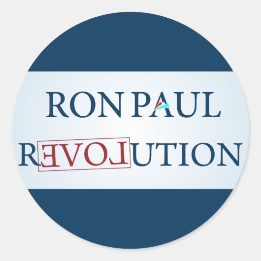 Ron Paul Ronde Sticker (Voorkant)