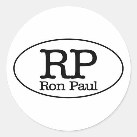 ron paul ronde sticker (Voorkant)