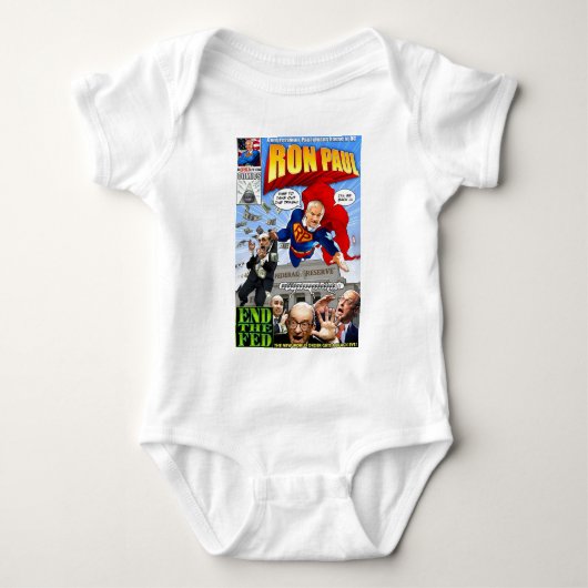 Ron Paul Super Hero Comic Book Romper (Voorkant)