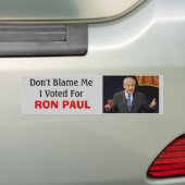 Ron Paul tijdens een debat, wees niet schuldig ... Bumpersticker (Op auto)