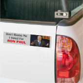 Ron Paul tijdens een debat, wees niet schuldig ... Bumpersticker (Op Truck)