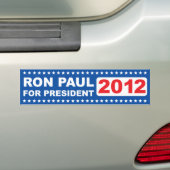 Ron Paul voor President 2012 Bumpersticker (Op auto)