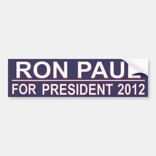 Ron Paul voor President 2012 Bumpersticker (Voorkant)