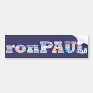 Ron Paul voor President 2012 Bumpersticker