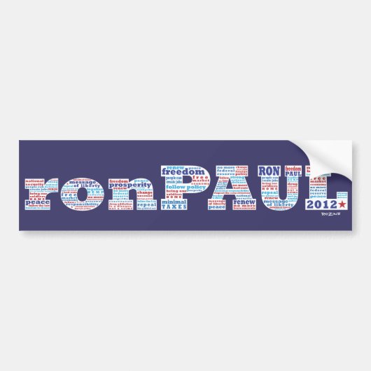 Ron Paul voor President 2012 Bumpersticker (Voorkant)