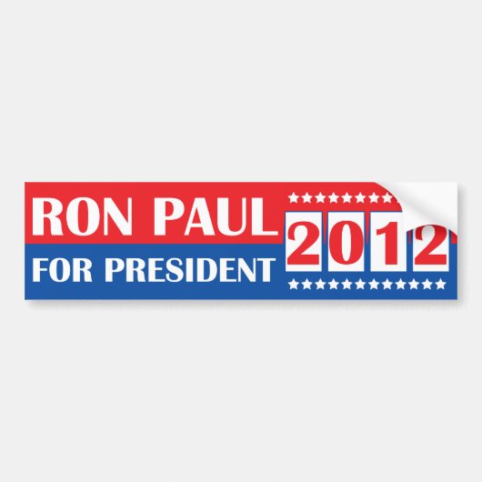 Ron Paul voor President 2012 Bumpersticker (Voorkant)