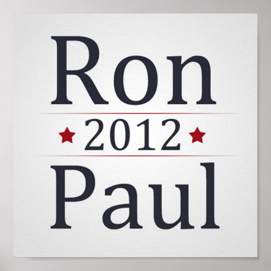 Ron Paul voor President 2012 Campaign Poster (Voorkant)