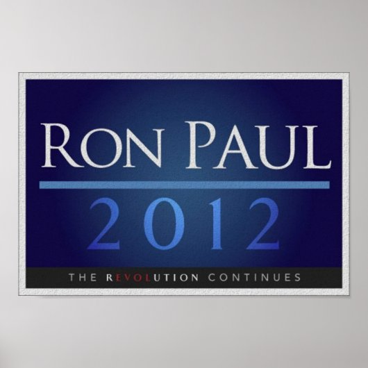 Ron Paul voor President 2012 Campaign Poster (Voorkant)