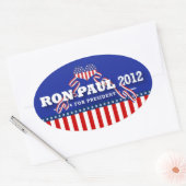 Ron Paul voor President 2012 Ovale Sticker (Envelop)
