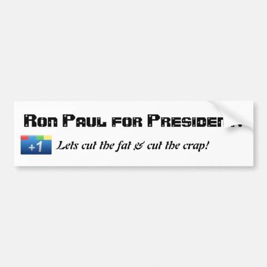 Ron Paul voor President Bumpersticker (Voorkant)