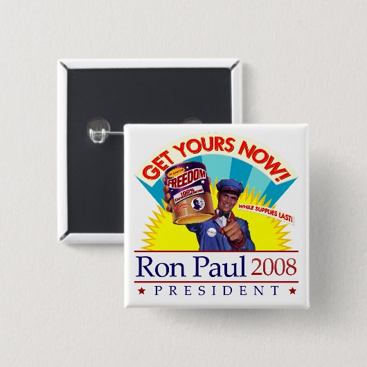Ron Paul voor President Retro Button (Voorkant /achterkant)