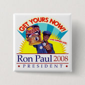 Ron Paul voor President Retro Button (Voorkant)