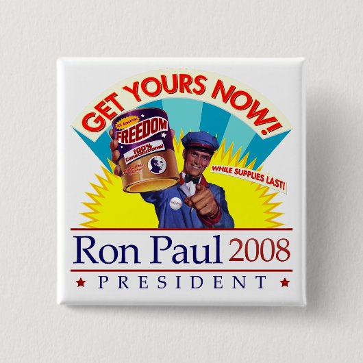Ron Paul voor President Retro Button (Voorkant)