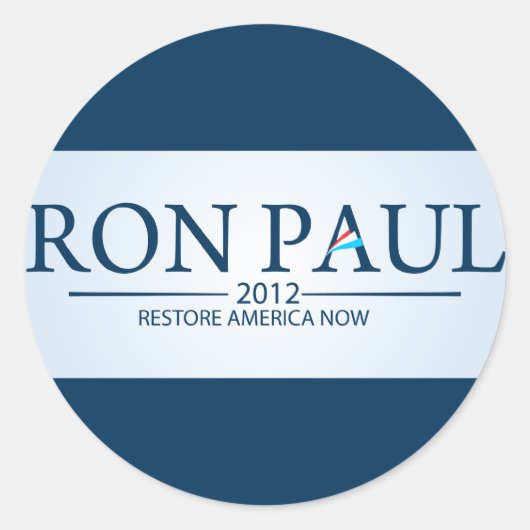 Ron Paul voor President Ronde Sticker (Voorkant)