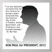 Ron Paul voor President van de Verenigde Staten Poster (Voorkant)