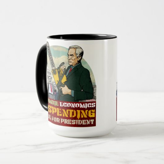 Ron Paul vs. Zombie Economics Jouw Mok (Voorkant links)