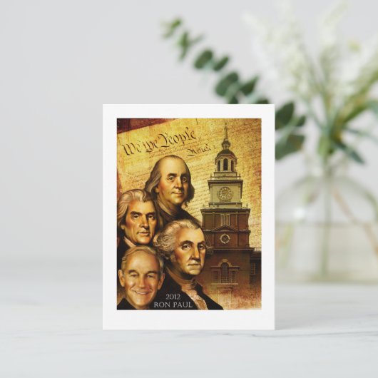 Ron Paul: "Wij zijn het volk" Briefkaart (Staand voorkant)