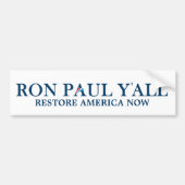 Ron Paul Y'all - Funny Bumpersticker (Voorkant)