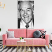 Ron Paul Zwart & Wit Portret Canvas Afdruk (Insitu (Woonkamer))