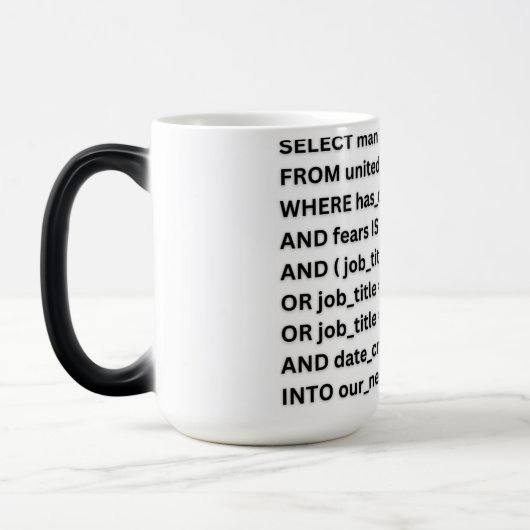 Ron Saved America SQL Mug Magische Mok (Links)