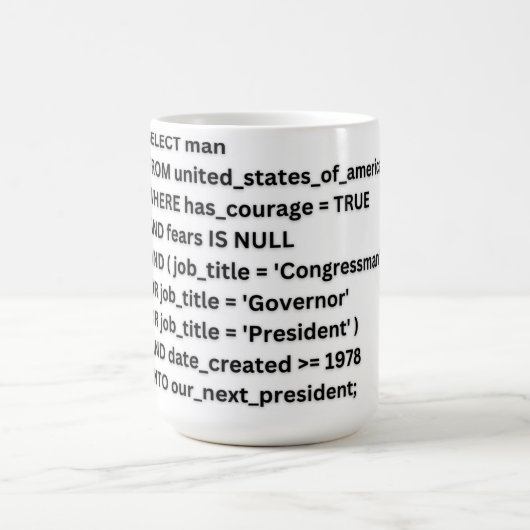 Ron Saved America SQL Mug Magische Mok (Midden)