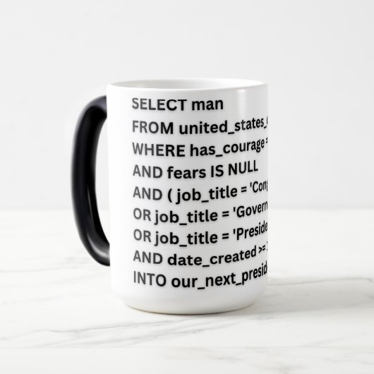 Ron Saved America SQL Mug Magische Mok (Voorkant links)