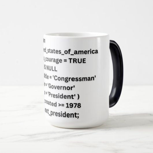 Ron Saved America SQL Mug Magische Mok (Voorkant rechts)