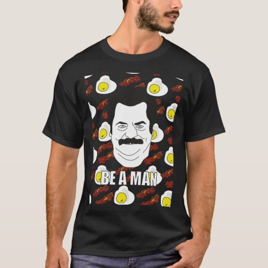 Ron Swanson - Eieren en amp; Bacon Classic T-Shirt (Voorkant)