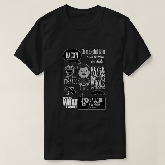 Ron Swanson Montage Classic T-shirt (Design voorkant)