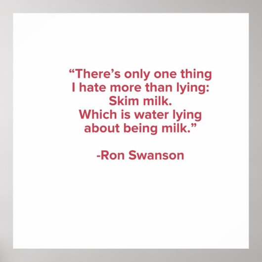 Ron Swanson Quote Poster (Voorkant)
