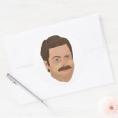 Ron Swanson Sticker Parks en Rec (Envelop)