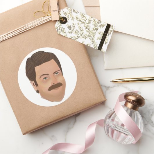 Ron Swanson Sticker Parks en Rec (Geschenken)