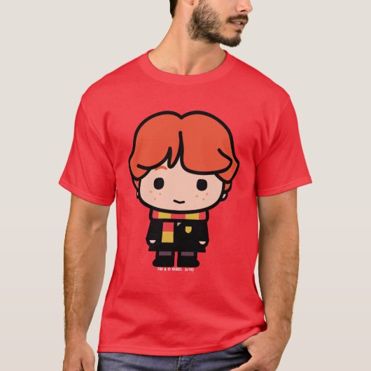 Ron Weasley Cartoon Karakter Kunst T-shirt (Voorkant)
