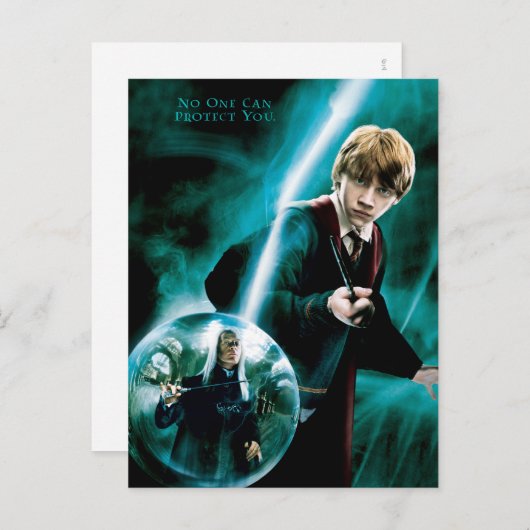 Ron Weasley en Lucius Malfoy Briefkaart (Voorkant / Achterkant)