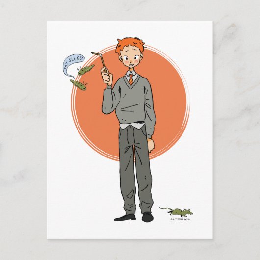 Ron Weasley illustratie "Eet slakken" Briefkaart (Voorkant)