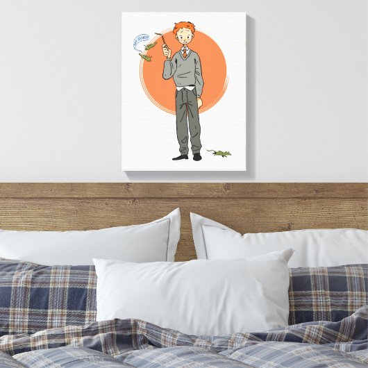 Ron Weasley illustratie "Eet slakken" Canvas Afdruk (Insitu (Slaapkamer))