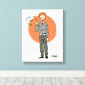 Ron Weasley illustratie "Eet slakken" Canvas Afdruk (Insitu (Houten vloer))