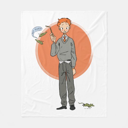 Ron Weasley illustratie "Eet slakken" Fleece Deken (Voorkant)