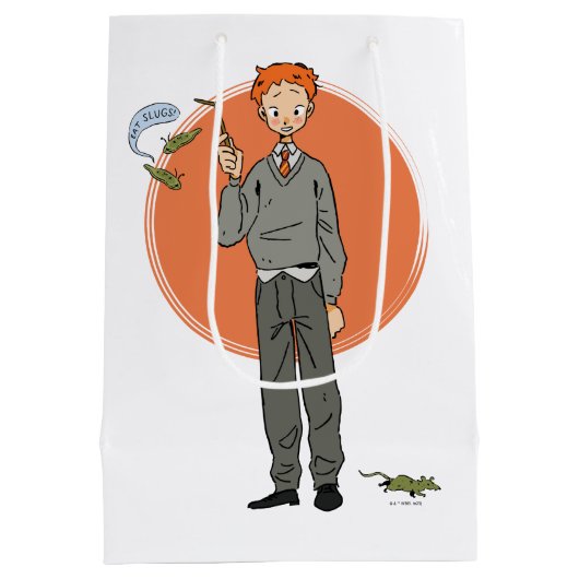Ron Weasley illustratie "Eet slakken" Medium Cadeauzakje (Achterkant)