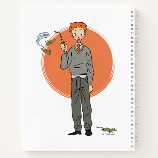 Ron Weasley illustratie "Eet slakken" Notitieboek (Achterkant)