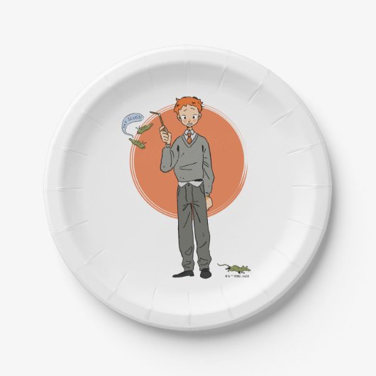 Ron Weasley illustratie "Eet slakken" Papieren Bordje (Voorkant)