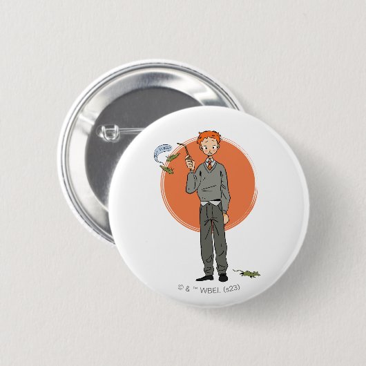Ron Weasley illustratie "Eet slakken" Ronde Button 5,7 Cm (Voorkant /achterkant)