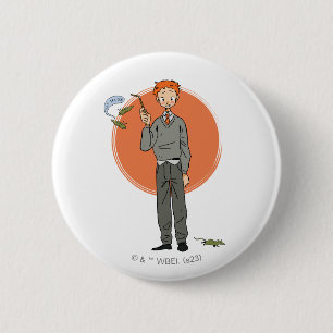 Ron Weasley illustratie "Eet slakken" Ronde Button 5,7 Cm