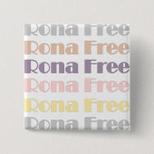 Rona Free Vierkante Button 5,1 Cm (Voorkant)